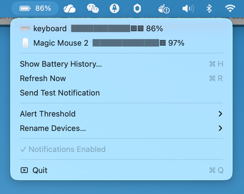 BatteryMonitor menu bar screenshot